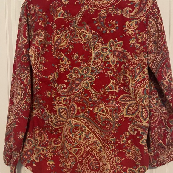 Ralph Lauren Red Paisley Shirt - Picture 7 of 9